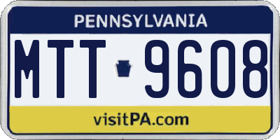 PA license plate MTT9608