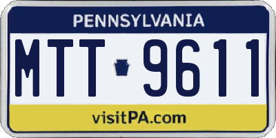 PA license plate MTT9611