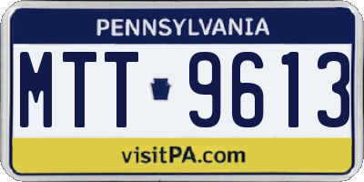 PA license plate MTT9613