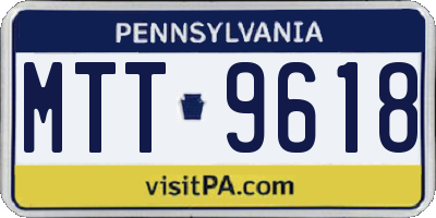 PA license plate MTT9618