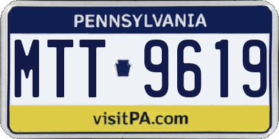 PA license plate MTT9619