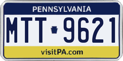 PA license plate MTT9621