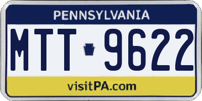 PA license plate MTT9622