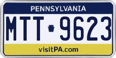 PA license plate MTT9623