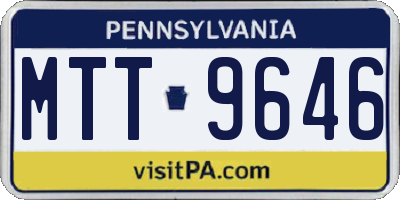 PA license plate MTT9646