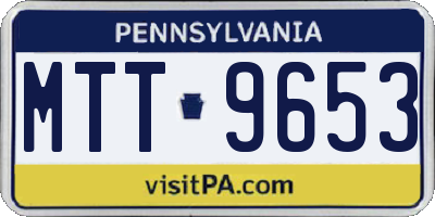 PA license plate MTT9653