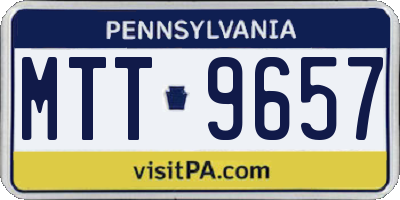 PA license plate MTT9657