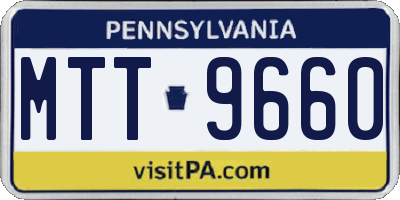 PA license plate MTT9660