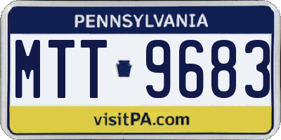 PA license plate MTT9683