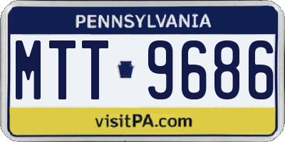 PA license plate MTT9686