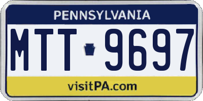PA license plate MTT9697