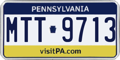 PA license plate MTT9713