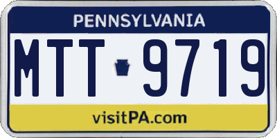 PA license plate MTT9719
