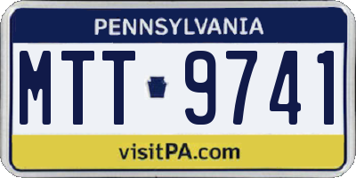 PA license plate MTT9741