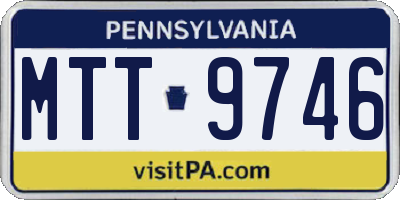 PA license plate MTT9746