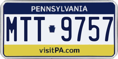 PA license plate MTT9757