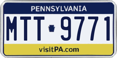 PA license plate MTT9771