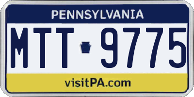 PA license plate MTT9775