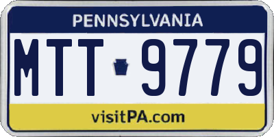 PA license plate MTT9779