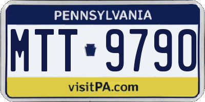 PA license plate MTT9790
