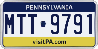 PA license plate MTT9791