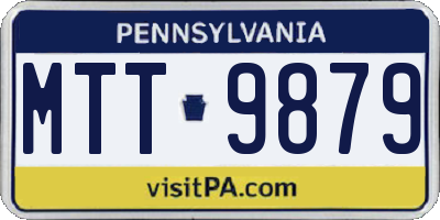 PA license plate MTT9879