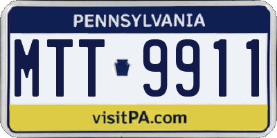 PA license plate MTT9911