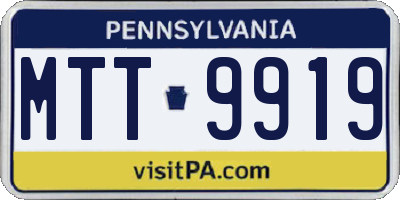 PA license plate MTT9919