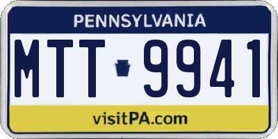 PA license plate MTT9941