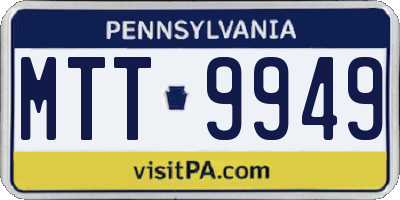 PA license plate MTT9949
