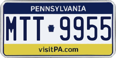 PA license plate MTT9955