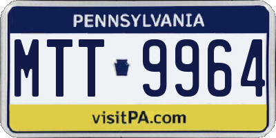 PA license plate MTT9964