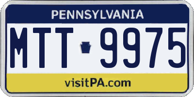 PA license plate MTT9975