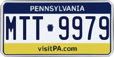 PA license plate MTT9979