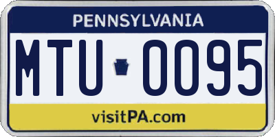 PA license plate MTU0095
