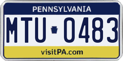 PA license plate MTU0483