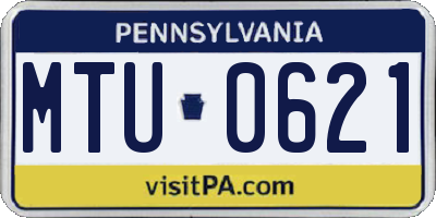 PA license plate MTU0621