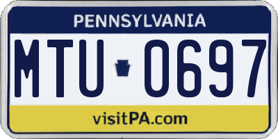 PA license plate MTU0697