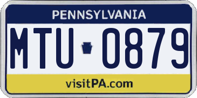 PA license plate MTU0879