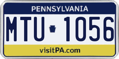 PA license plate MTU1056