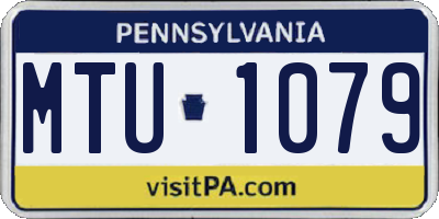 PA license plate MTU1079