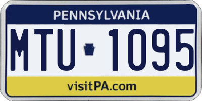 PA license plate MTU1095
