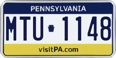 PA license plate MTU1148