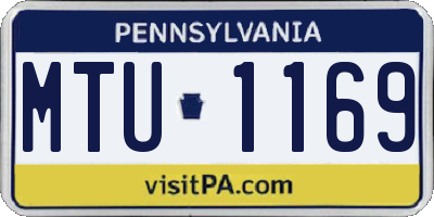 PA license plate MTU1169