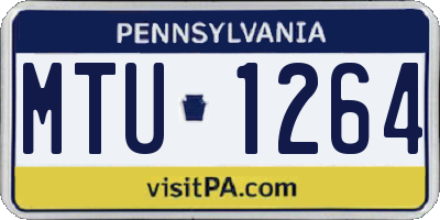 PA license plate MTU1264