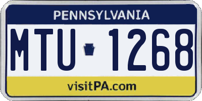 PA license plate MTU1268