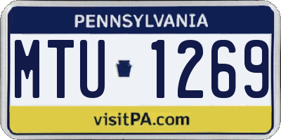 PA license plate MTU1269