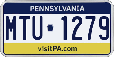 PA license plate MTU1279