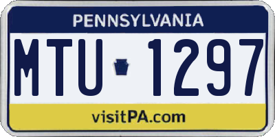 PA license plate MTU1297