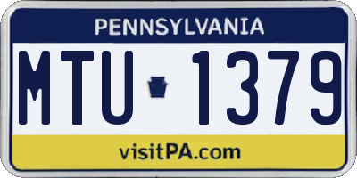 PA license plate MTU1379